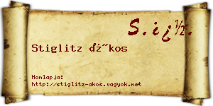 Stiglitz Ákos névjegykártya